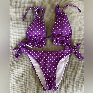 Polka dot bathing suit